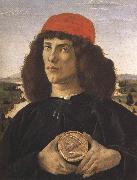 Portrait of a Youth with a Medal (mk36) Sandro Botticelli